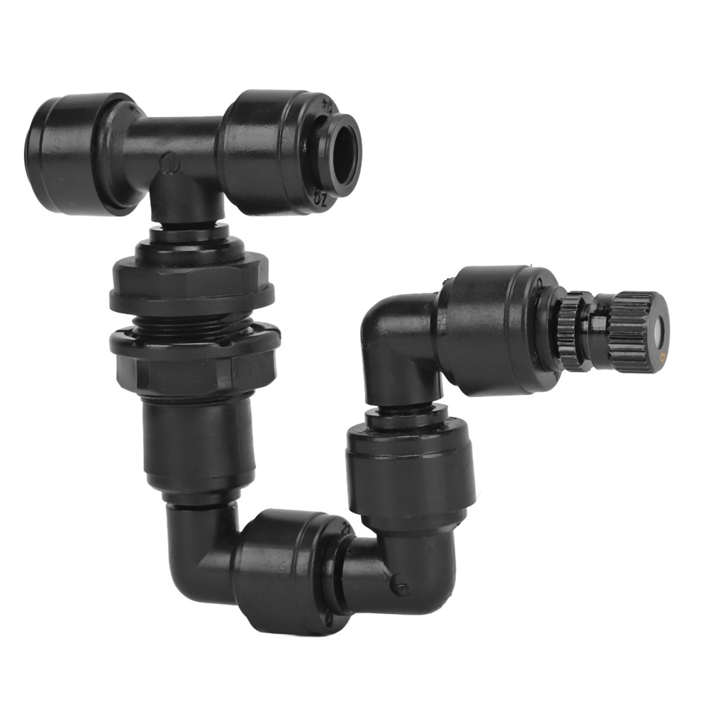 Misting Nozzle Reptile - PP製爬虫類用噴霧器 ブラック 調整可能なノズル ミストノズル 1/4インチ クイックフィットポート