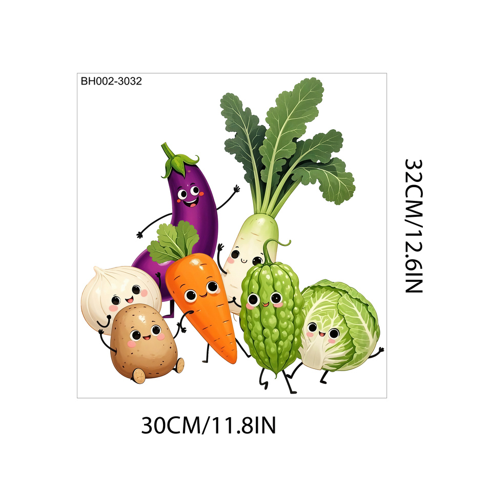 感情を表現できる、お部屋の装飾に使える野菜のウォールステッカ - Pvc Panel Background のレビューと価格